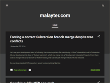 Tablet Screenshot of blog.malayter.com
